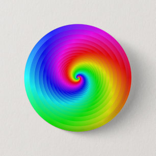 Classic Rainbow Spiral 6 Cm Round Badge