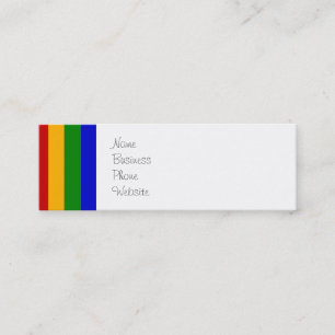 Classic Rainbow Vertical Stripes Colourful Gifts Mini Business Card
