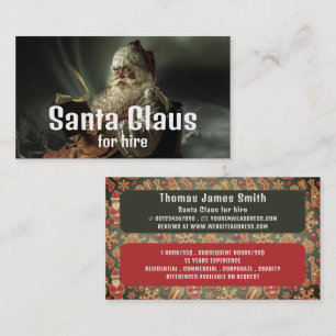 Classic Reading Santa, Santa Claus Entertainer Business Card