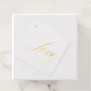 Classic Real Foil Love Tags For Elegant Wedding