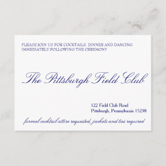 Classic Reception Card