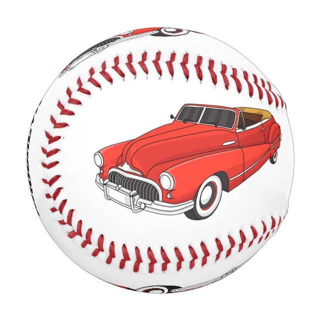 Classic red 1948 automobile baseball (Front Left)