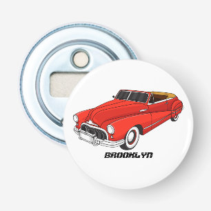 Classic red 1948 automobile bottle opener