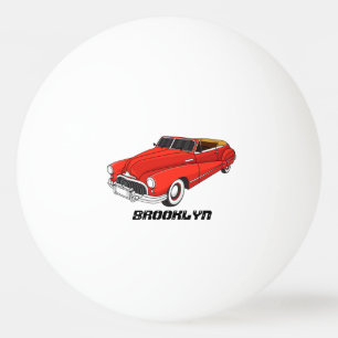 Classic red 1948 automobile  ping pong ball