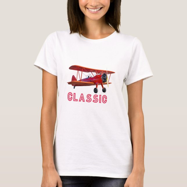 Classic Red Airplane T-Shirt (Front)