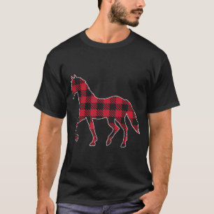 Classic Red And Black Buffalo Plaid Lumberjack Hor T-Shirt