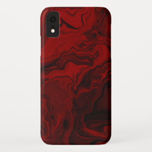 Classic Red and Black Marble iPhone XR Case