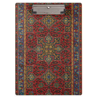 Classic Red and Blue,Persian Rug Carpet Pattern Clipboard