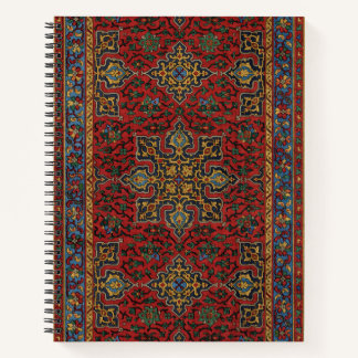 Classic Red and Blue,Persian Rug Carpet Pattern Notebook