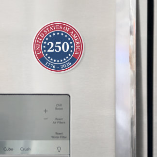 Classic Red and Blue United States of America 250 Magnet