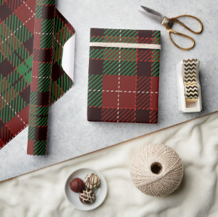 Classic Red and Green Buffalo Plaid Christmas Wrapping Paper