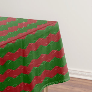 Classic red and green Christmas Tablecloth