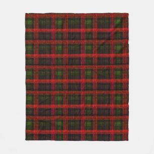 Classic Red and Green Christmas Tartan Plaid Fleece Blanket