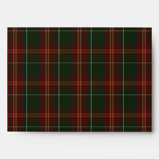 Classic Red and Green Plaid Envelope (Front)