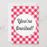 Classic Red and White Gingham Pattern Rustic
