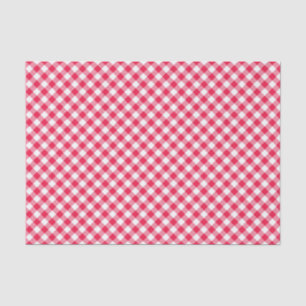 Classic Red and White Gingham Pattern Rustic Tissue Paper