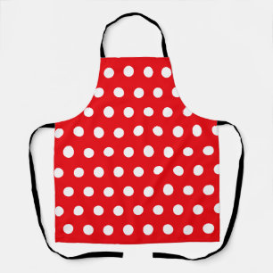 Classic Red and White Polka Dot Apron