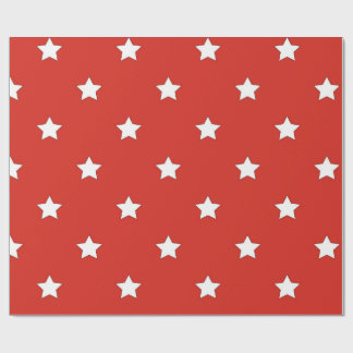 Classic Red and White Starry Wrapping Paper