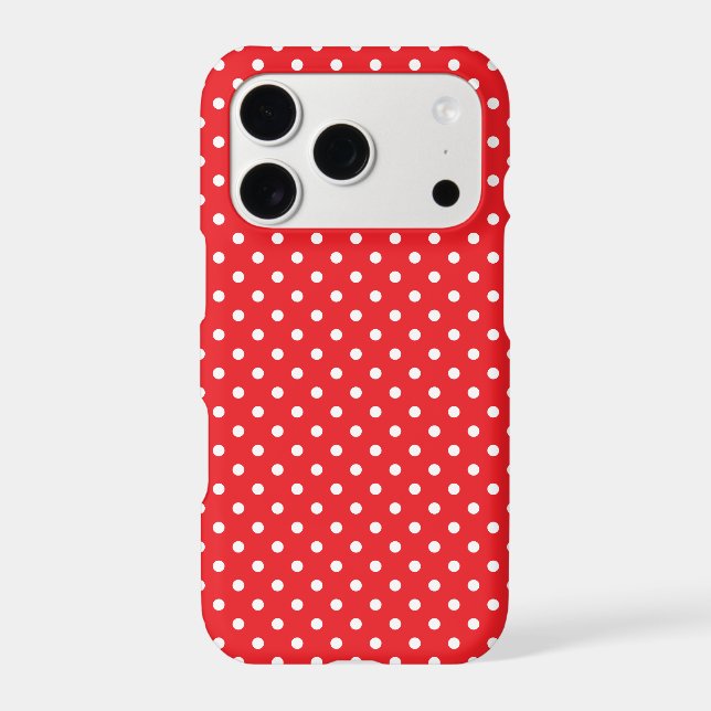 Classic Red and White Tiny Polka Dot Pattern (Back)