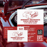 Classic Red, Auto Mechanic & Repairs Advertising Flyer<br><div class="desc">Classic Red,  Auto Mechanic & Repairs Advertising Flyers By The Business Card Store.</div>