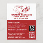 Classic Red, Auto Mechanic & Repairs Advertising Flyer<br><div class="desc">Classic Red,  Auto Mechanic & Repairs Advertising Flyers By The Business Card Store.</div>