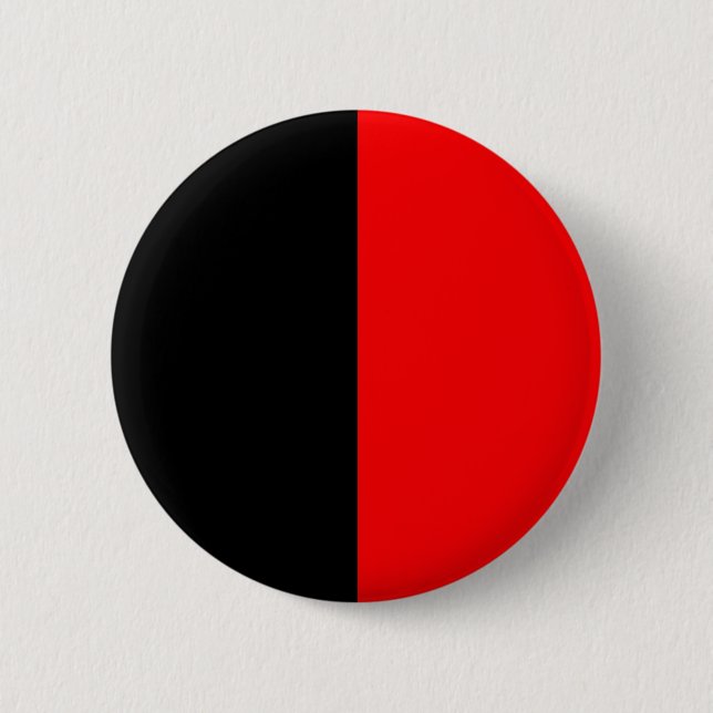 Classic Red & Black 6 Cm Round Badge (Front)