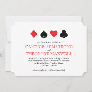 Classic Red Black Card Suits Las Vegas Wedding