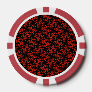 Classic Red Black Pattern Poker Chips