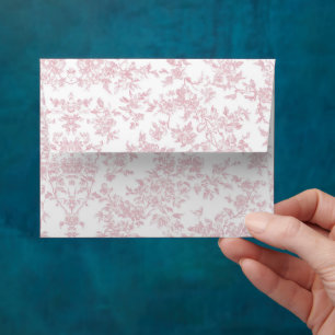 Classic Red Botanical Toile Envelope