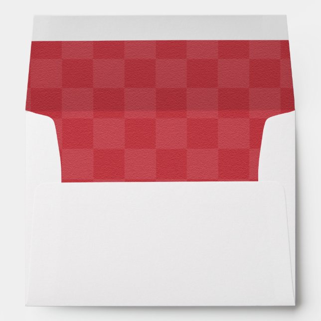 Classic Red -Checkers- Lined Envelopes (Back (Bottom))
