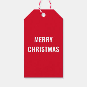 Classic Red Christmas Gift Tags   Merry Christmas