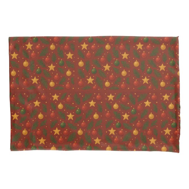 Classic Red Christmas Pillow Case – Festive  (Front)
