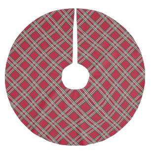 Classic Red Christmas Plaid Tree Skirt