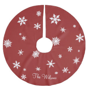 Classic Red Family Tree Skirt