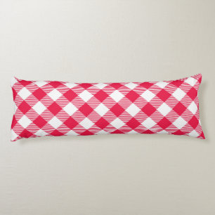 Classic Red Gingham Country Pattern Body Cushion
