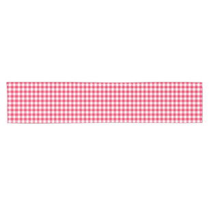 Classic Red Gingham Country Pattern Short Table Runner