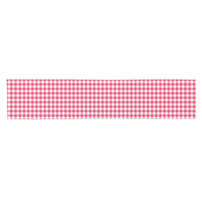 Classic Red Gingham Country Pattern Short Table Runner (Horizontal)