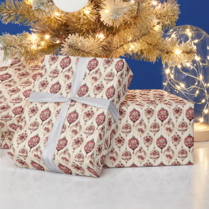 Classic Red Glass Ornaments - Timeless  Wrapping Paper