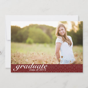 Classic Red Graduation Announcement - Invite