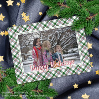 Classic Red Green Blue White Plaid Pattern Holiday