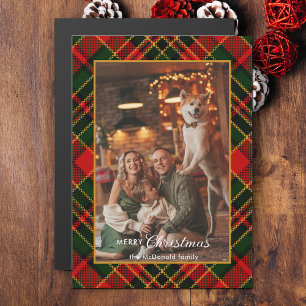Classic Red, Green, Gold Christmas Plaid 1-Photo