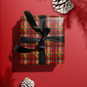 Classic Red & Green Tartan Plaid Merry Christmas Wrapping Paper