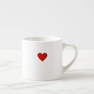 Classic Red Heart Simple Modern Minimalist Chic Espresso Cup