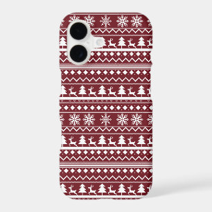 Classic Red Holiday Christmas Sweater Pattern