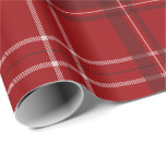 Classic red holiday plaid wrapping paper<br><div class="desc">A bold modern take on a classic holiday plaid makes this wrapping paper set perfect way for both traditional and unconventional gift givers. The festive red background with the black and white checks is chic and stylish. Will look fantastic on all your gifts under the tree perfectly coordinated with your...</div>
