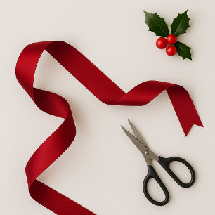 Classic Red Holiday Satin Ribbon