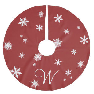 Classic Red Monogram Tree Skirt
