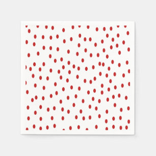 Classic Red on White Polka Dots Napkin