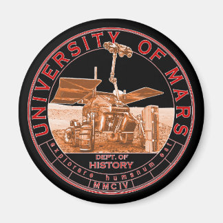 Classic Red Orange Black Logo Mars University Magnet