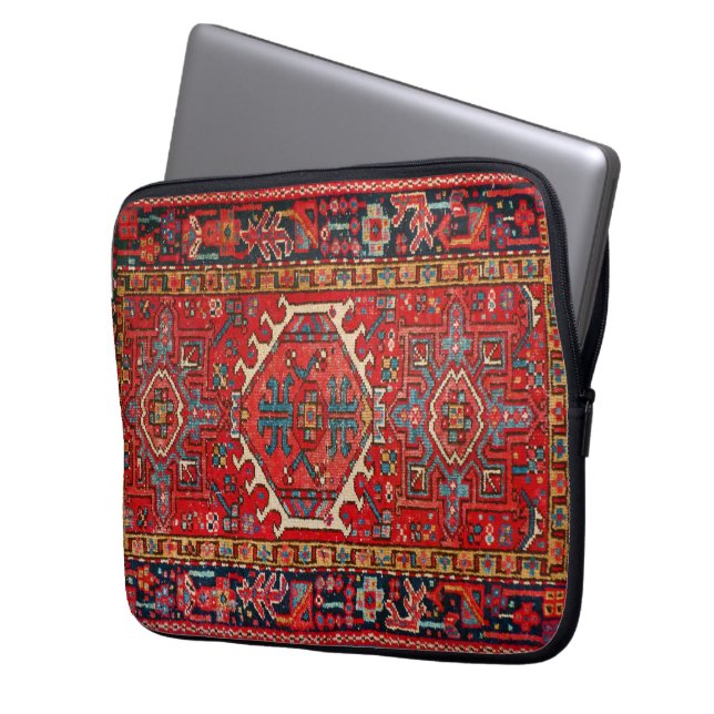 Classic Red Oriental Persian Rug  Laptop Sleeve (Front Left)
